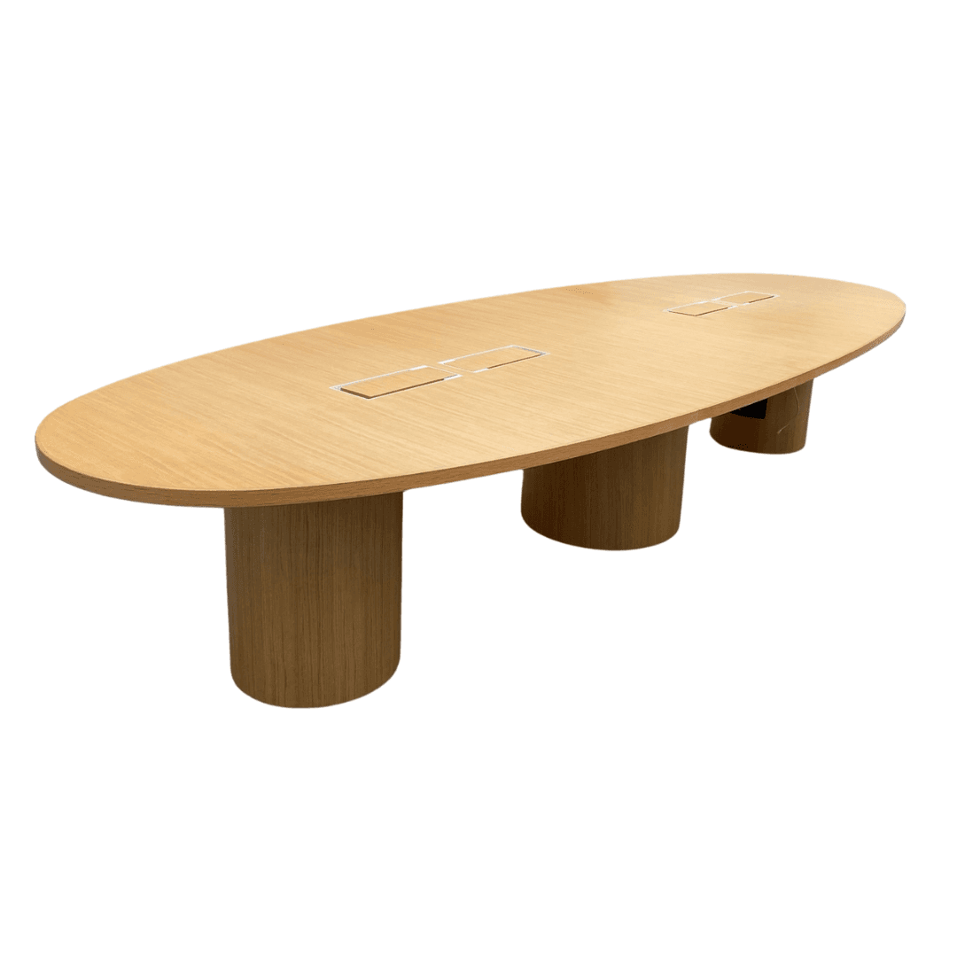 15.6' Large Oval Meeting Room Table