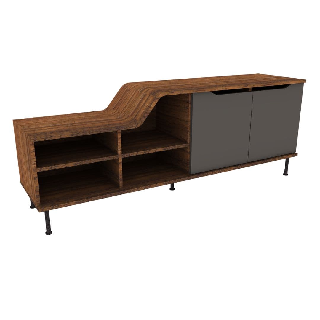 BeSpace Standard Height Transition Credenza Open Storage Right