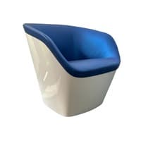 Davis Soft Swivel Lounge Chair (Blue/White)