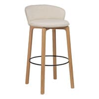 Glide Bar Stool w/Backrest - Upholstered