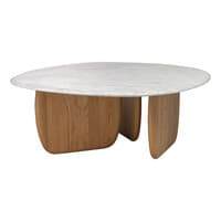 Eden Coffee Table w/Stone Top - 35.4"D