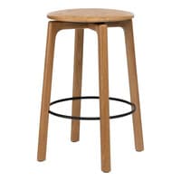 Glide Counter Stool w/Wood Seat