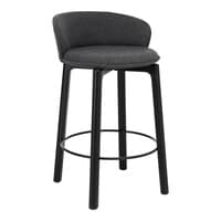 Glide Counter Stool w/Backrest - Upholstered