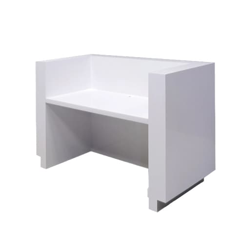 Modern U-Shaped Reception Desk with Storage Pedestal