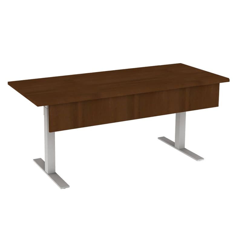 Laminate Height Adjustable Desk with Modesty