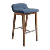 JSI Bourne Bar Height Stool (Blue/Walnut)