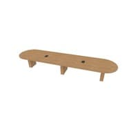 Racetrack Table 48 X192 w/Column Base