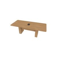 Conference Table Rectangular, Radius Corners 36X84 w/Column Base