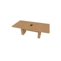 Conference Table Rectangular, Radius Corners 42X84 w/Column Base