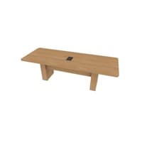 Conference Table Rectangular, Radius Corners 36X96 w/Column Base