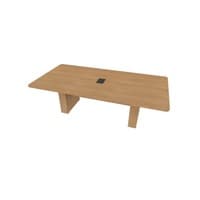 Conference Table Rectangular, Radius Corners 48X96 w/Column Base