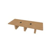 Conference Table Rectangular, Radius Corners 48 X120 w/Column Base