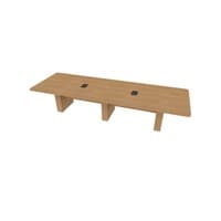 Conference Table Rectangular, Radius Corners 48 X144 w/Column Base