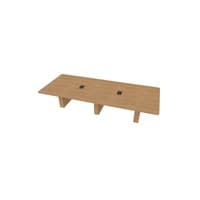 Conference Table Rectangular, Radius Corners 60 X144 w/Column Base