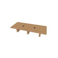 Conference Table Rectangular, Radius Corners 60 X168 w/Column Base