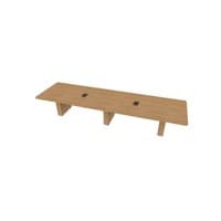 Conference Table Rectangular, Radius Corners 48 X192 w/Column Base x4