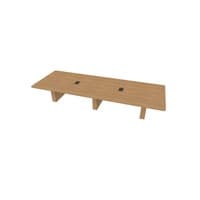 Conference Table Rectangular, Radius Corners 60 X192 w/Column Base x4